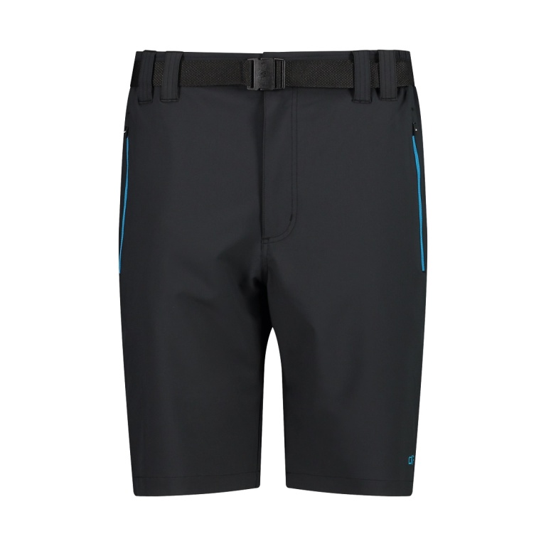 CMP Spodnie wędrówkowe z paskiem (4-kierunkowy stretch, ochrona UV) antracytowo-szare/niebieskie męskie